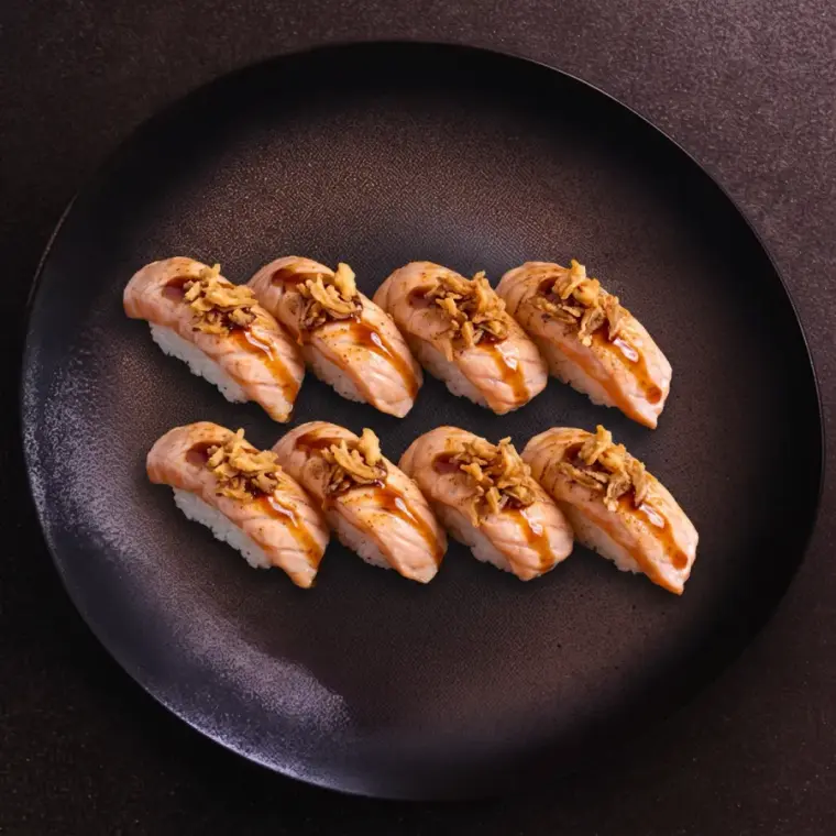 Menu Sushi Saumon tataki x8